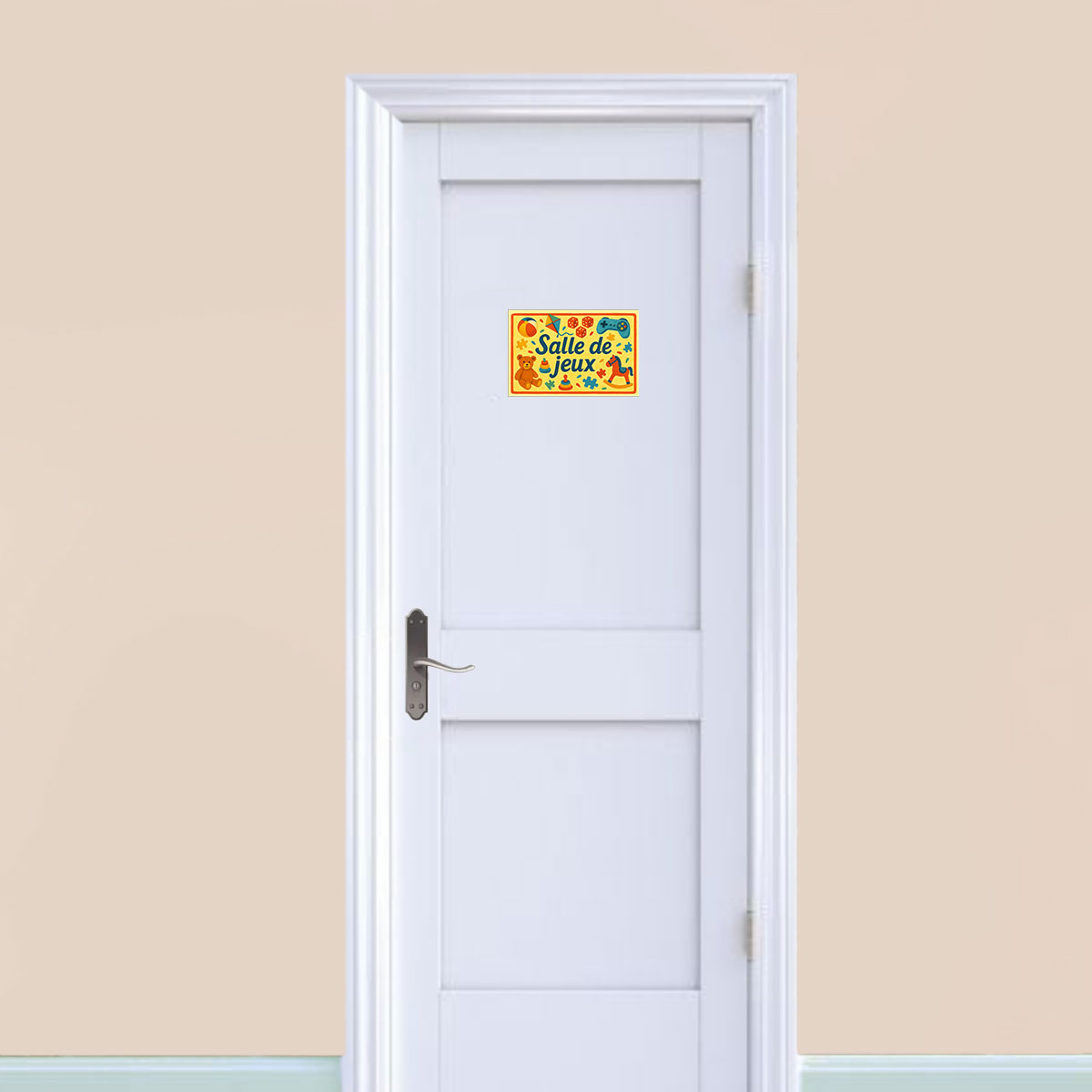 Plaque de Porte en Mtal Salle de Jeux