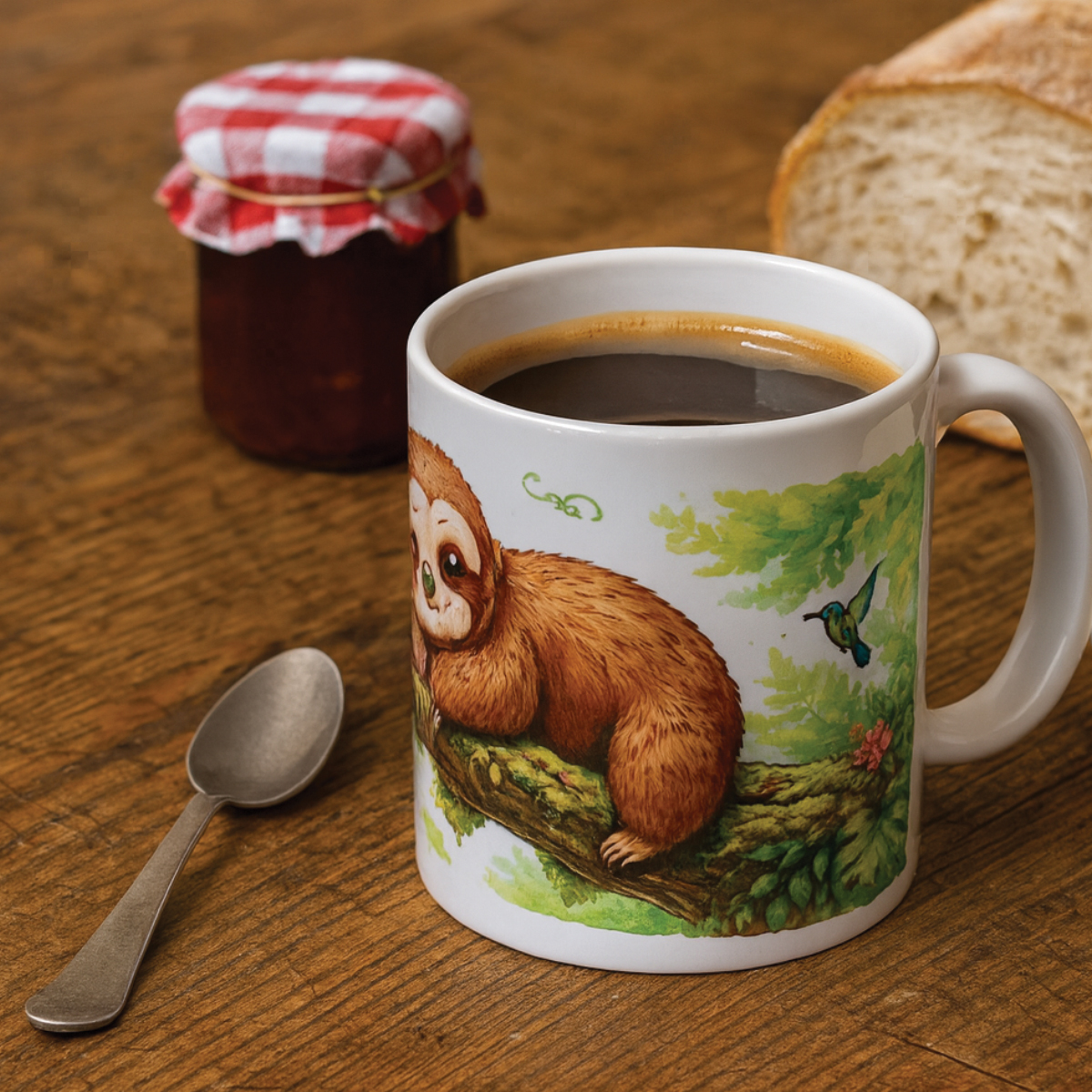 Mug en c�ramique Paresseux � Esprit nature & douceur