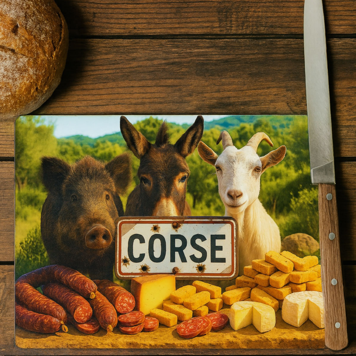 Planche  dcouper Corse  28,5  20 cm