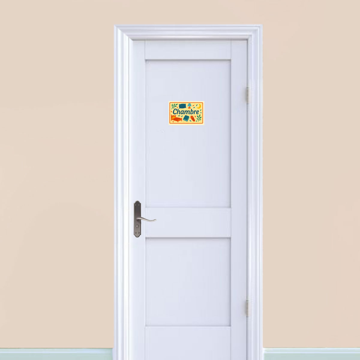 Plaque de Porte en Mtal  Chambre