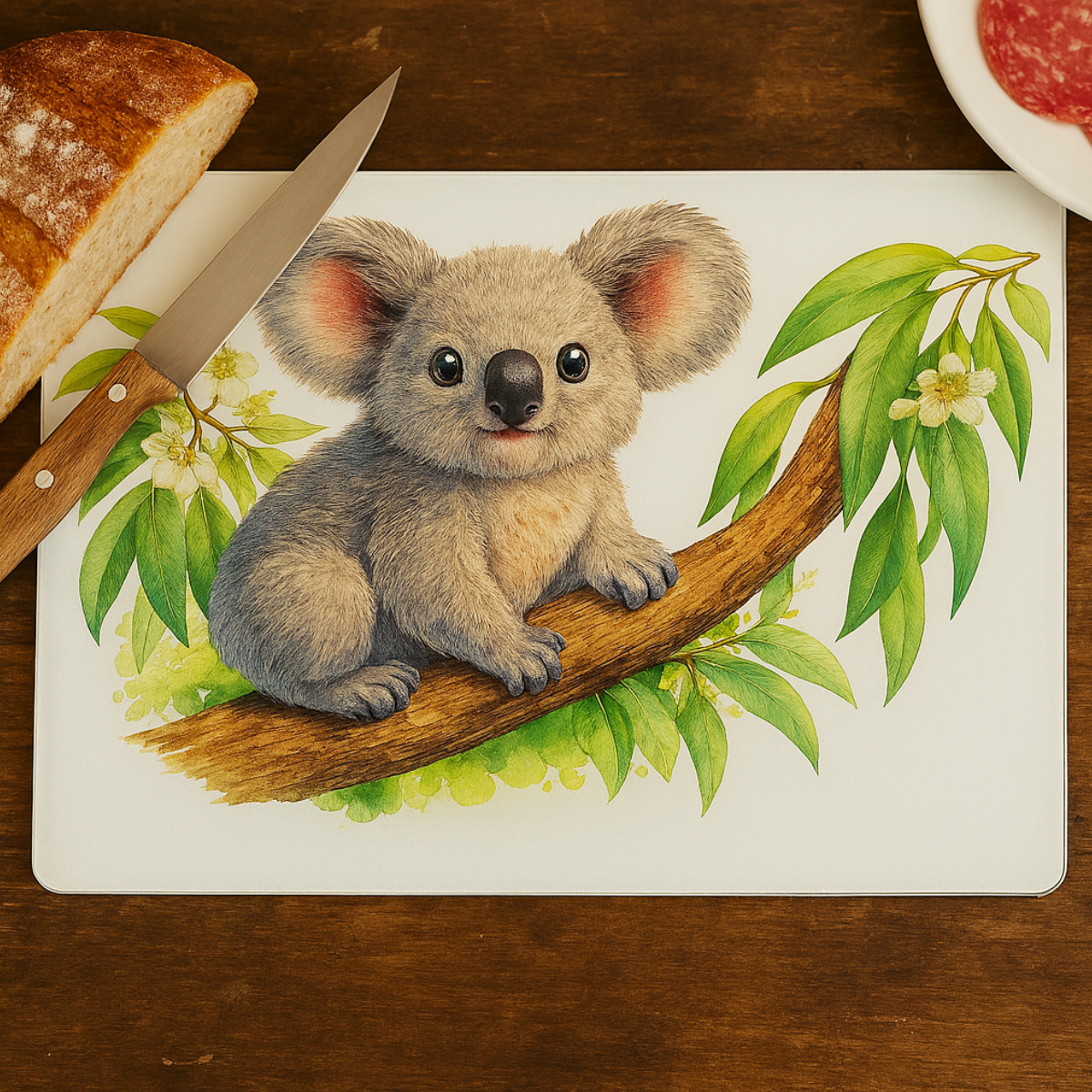 Planche � d�couper en verre � Koala Fleuri