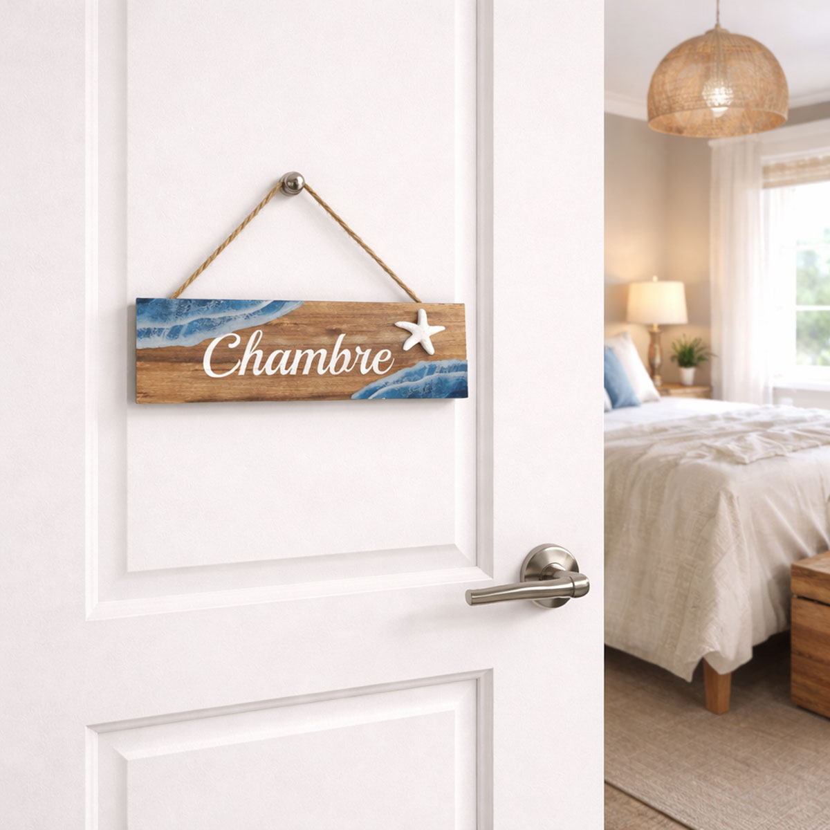 Plaque de porte � Chambre � style bord de mer