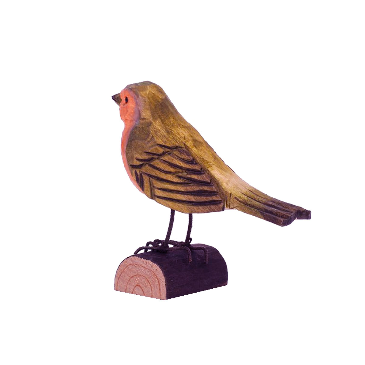 Rouge-gorge sur bchette de bois