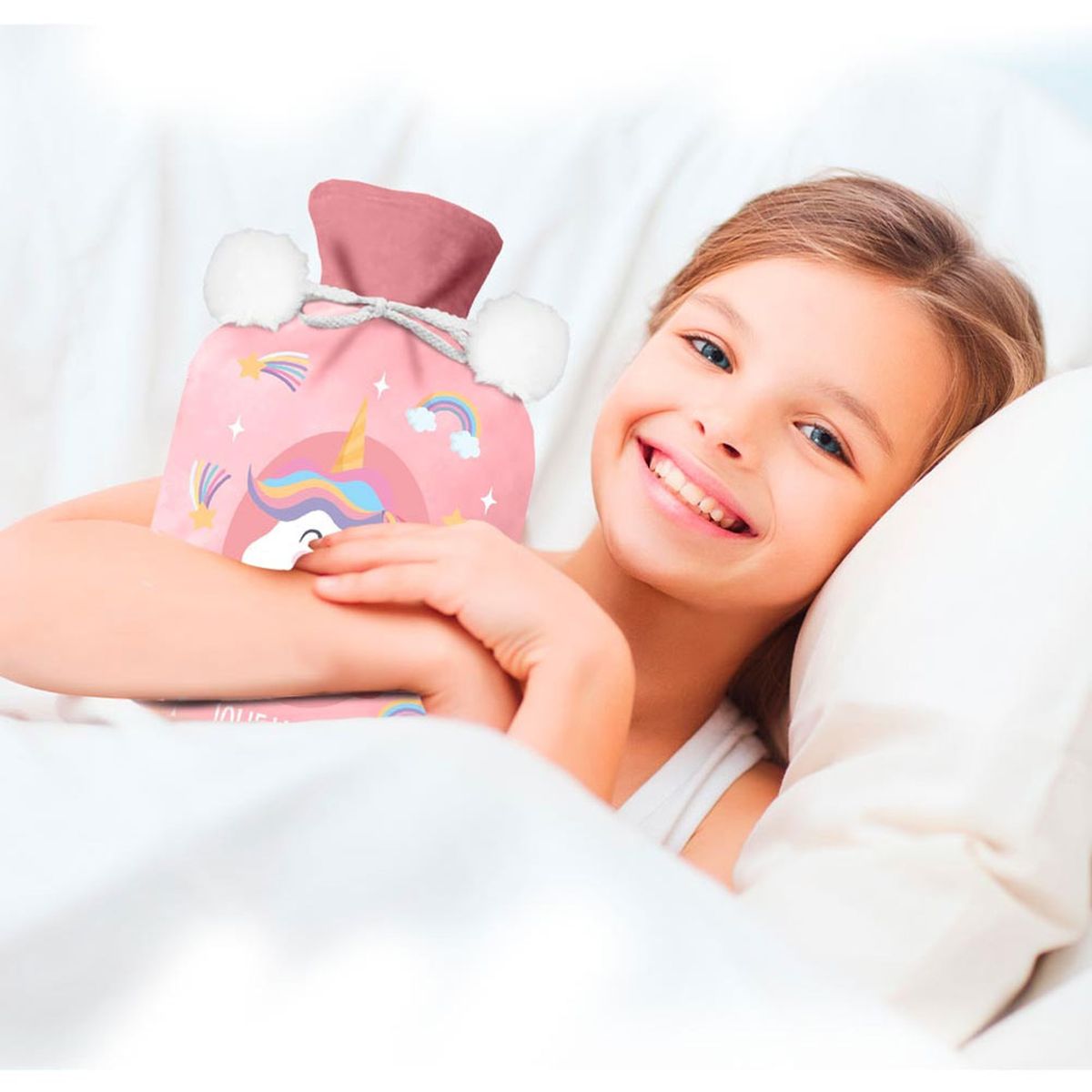Bouillotte Rose Jolie Licorne