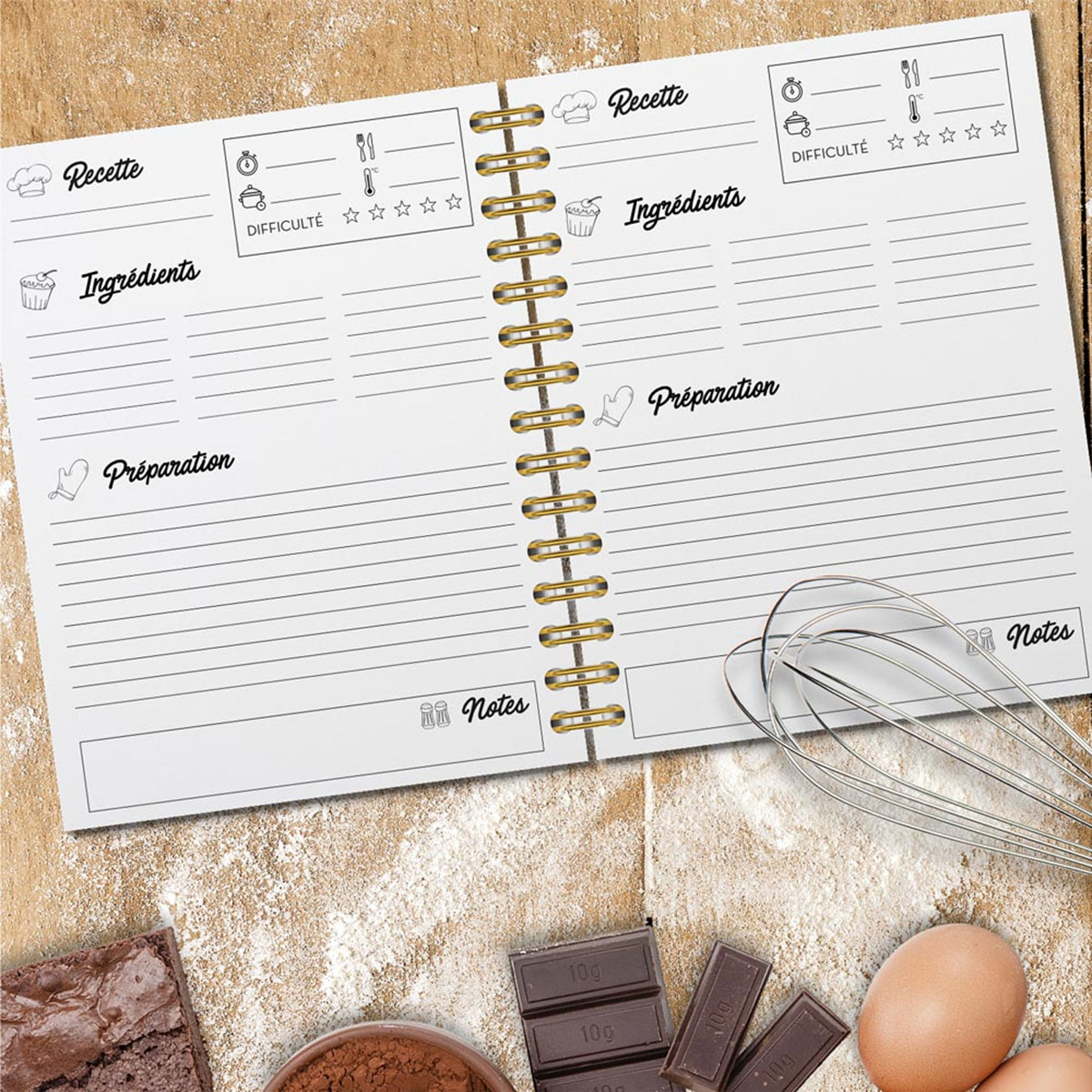 Carnet de recettes Les petits plats de maman - 60 pages