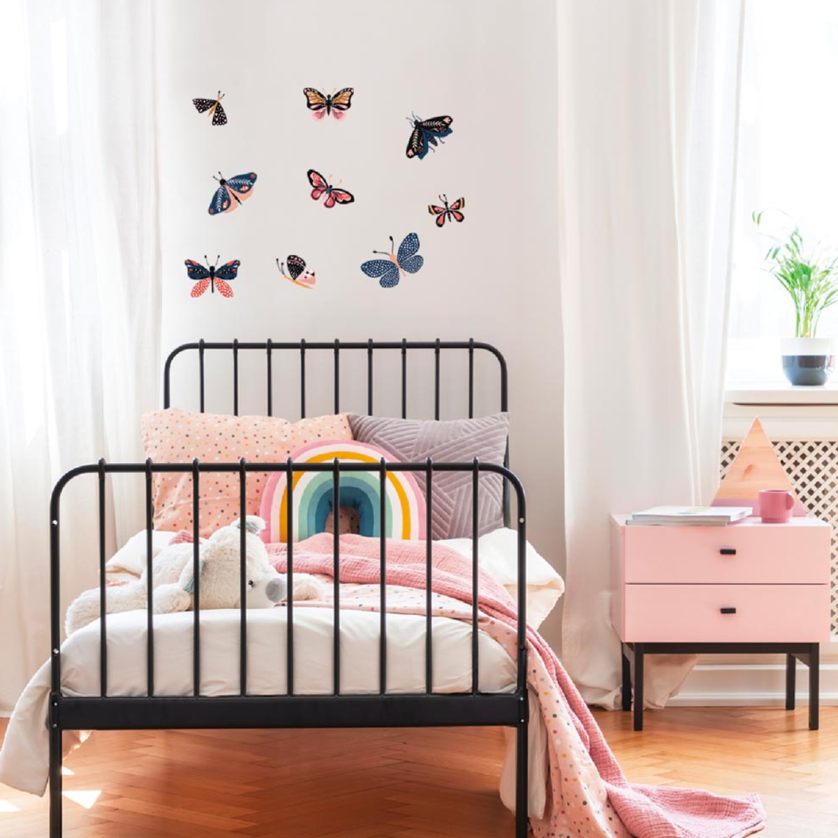 Sticker mural Nue de Papillons