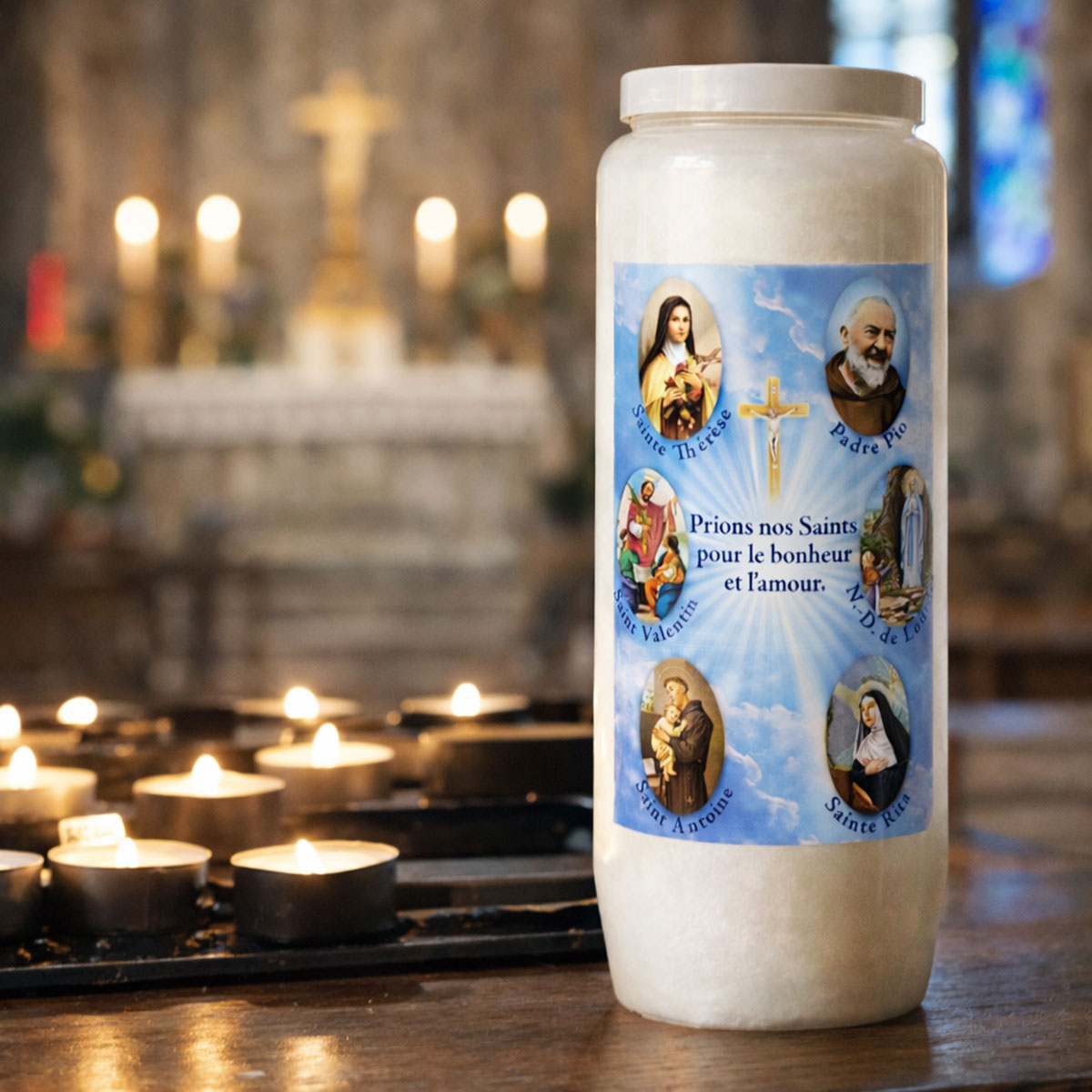 Bougie de Neuvaine Bonheur et Amour