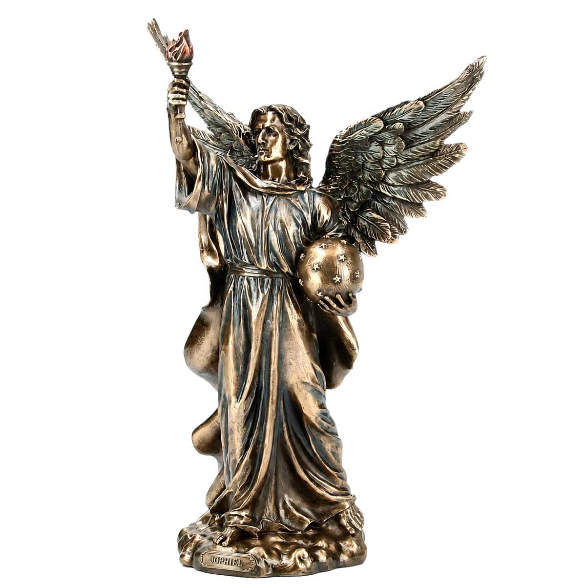 Figurine Archange Jophiel en bronze coul� � froid 34 cm