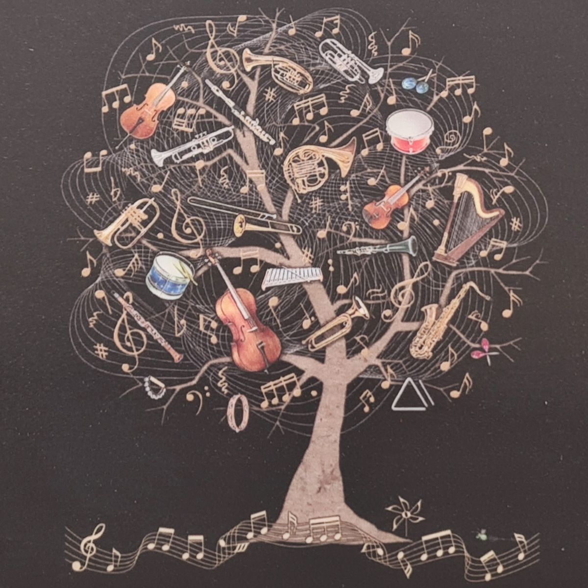 Plateau arbre musique en mlamine Collection Bug Art Jewels