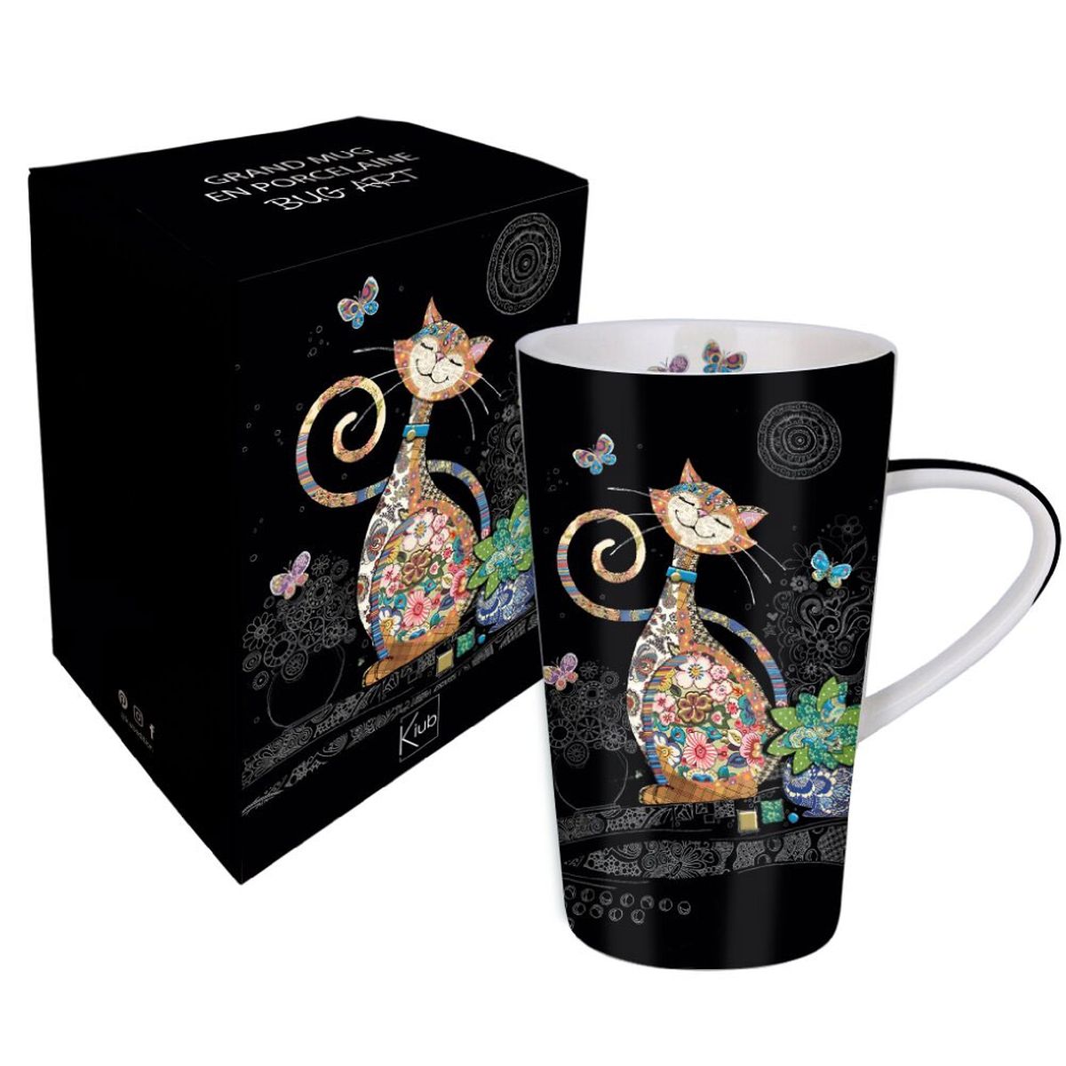 Paris Tasse mug vaisselle déco cadeau céramique Mug Chat Papillons