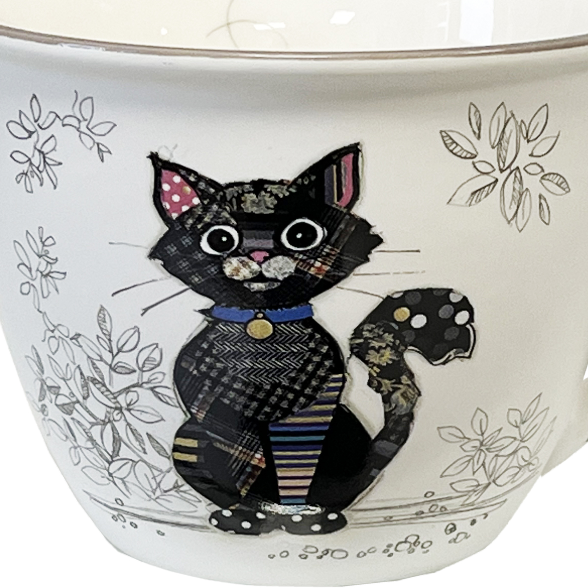 Bol chaton noir en porcelaine