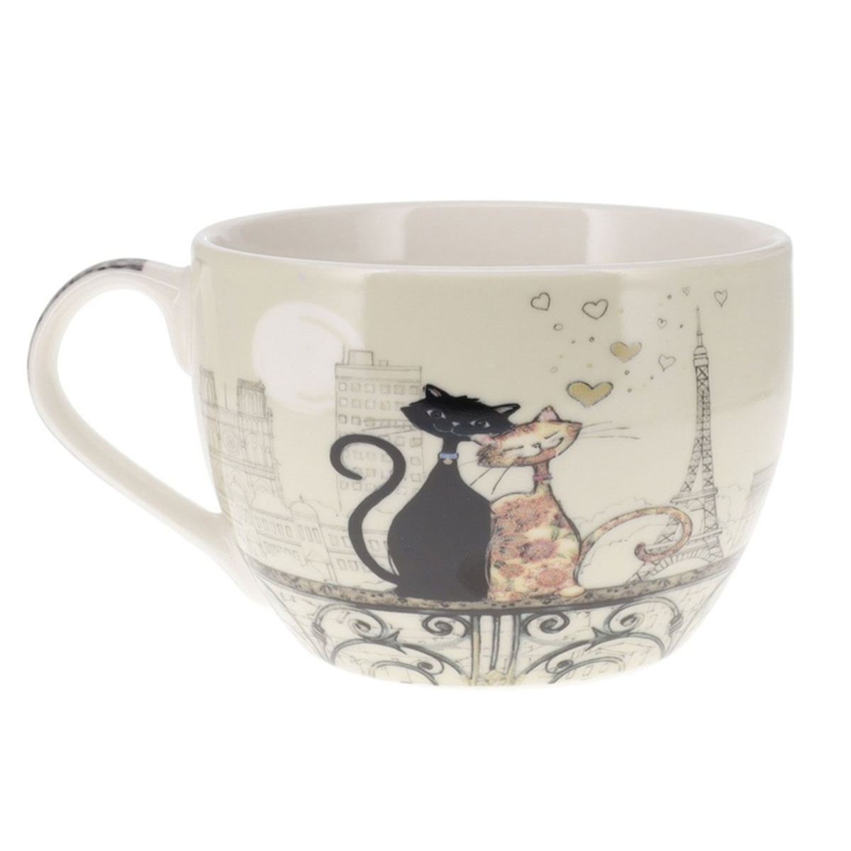 Bol en porcelaine chats amoureux � Paris 500 ml