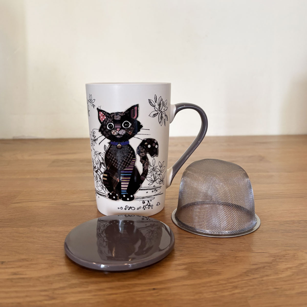 Tisanire en Porcelaine  Chat Noir Kook 435 ml
