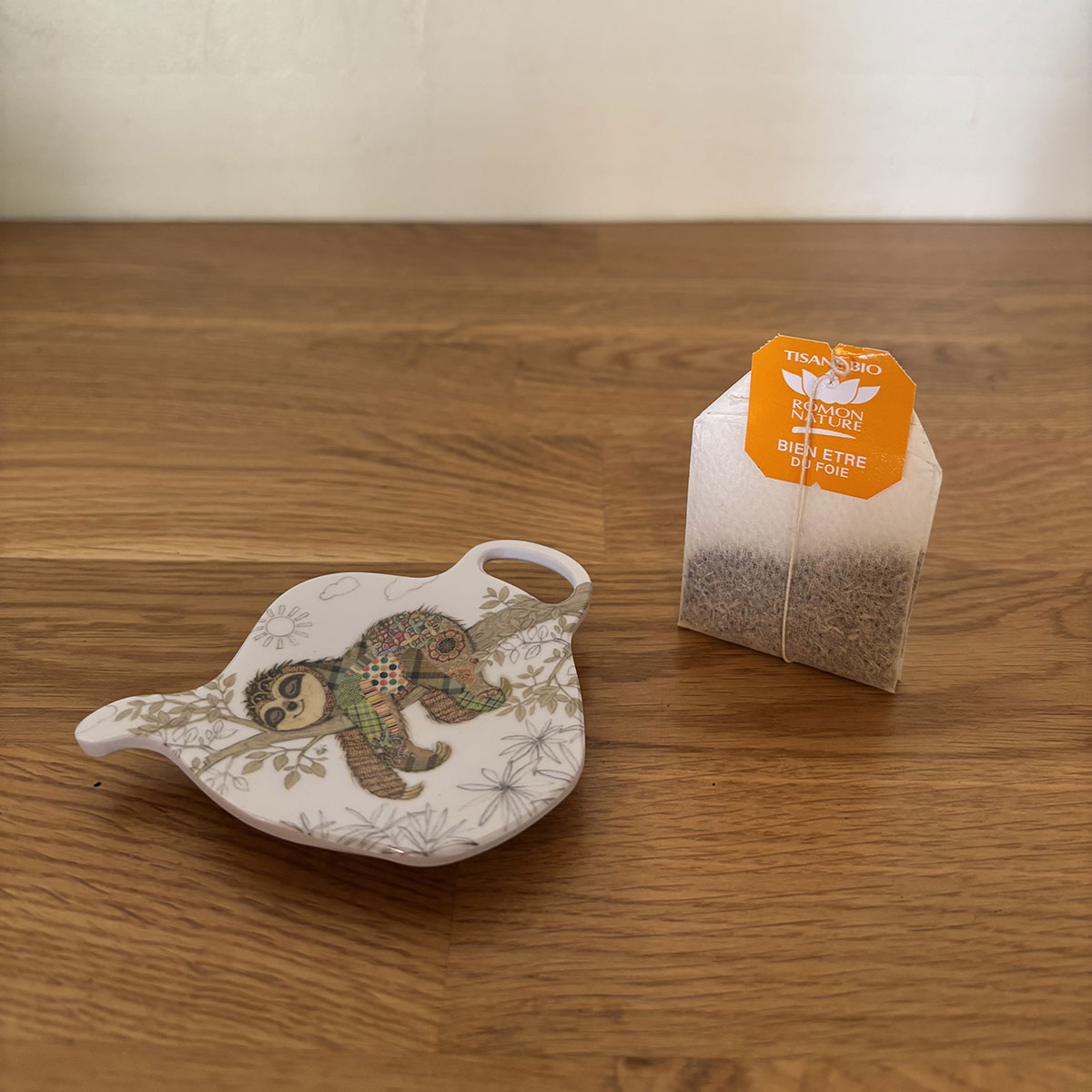 Repose-sachet de th en mlamine  Paresseux