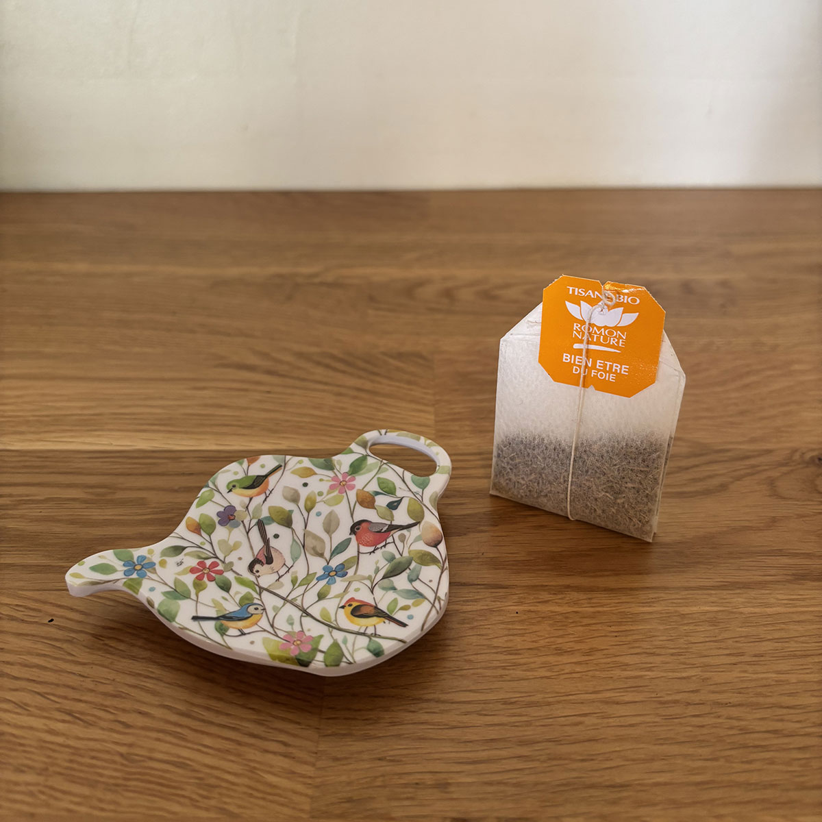 Repose-sachet de th en mlamine  Oiseaux dans les branches