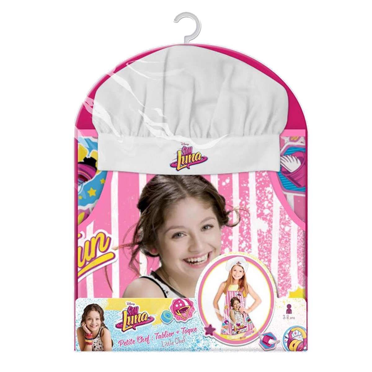 Tablier enfant Soy Luna Disney et Toque Taille 3 - 8 ans