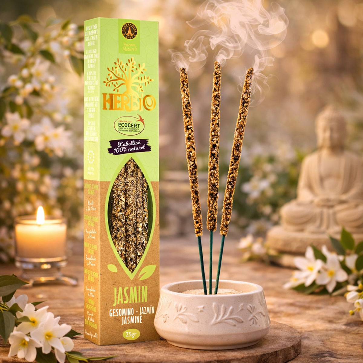 Encens Smudge Jasmin Ecocert Herbio 20 g