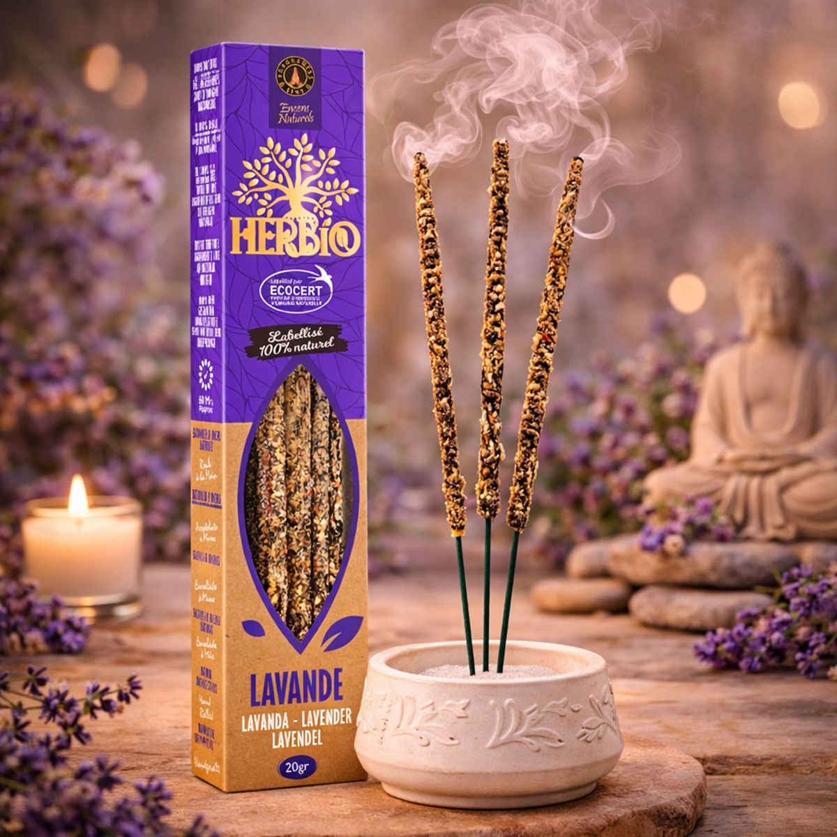 Encens Smudge Lavande Ecocert Herbio 20 g