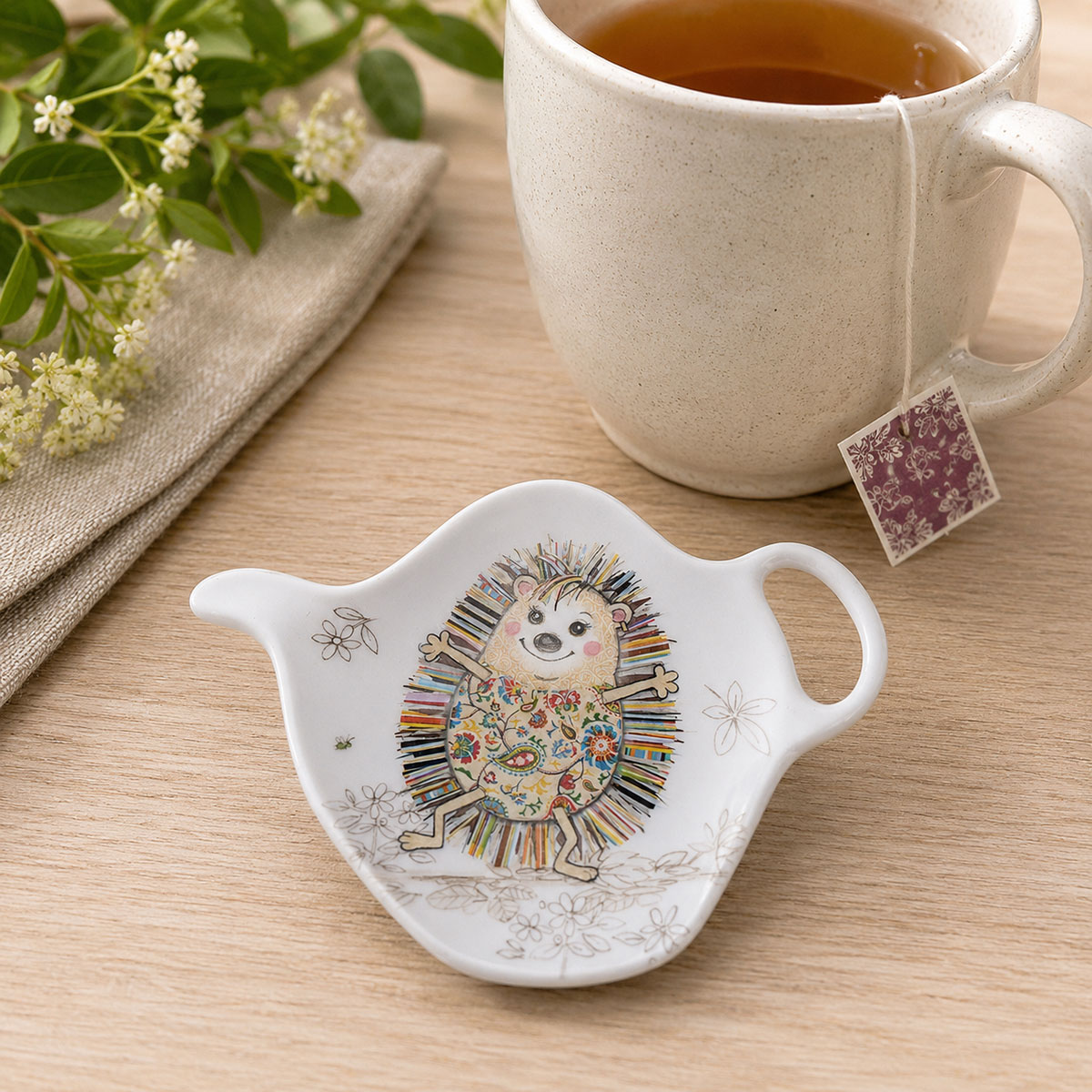 Repose-sachet de th� h�risson en m�lamine