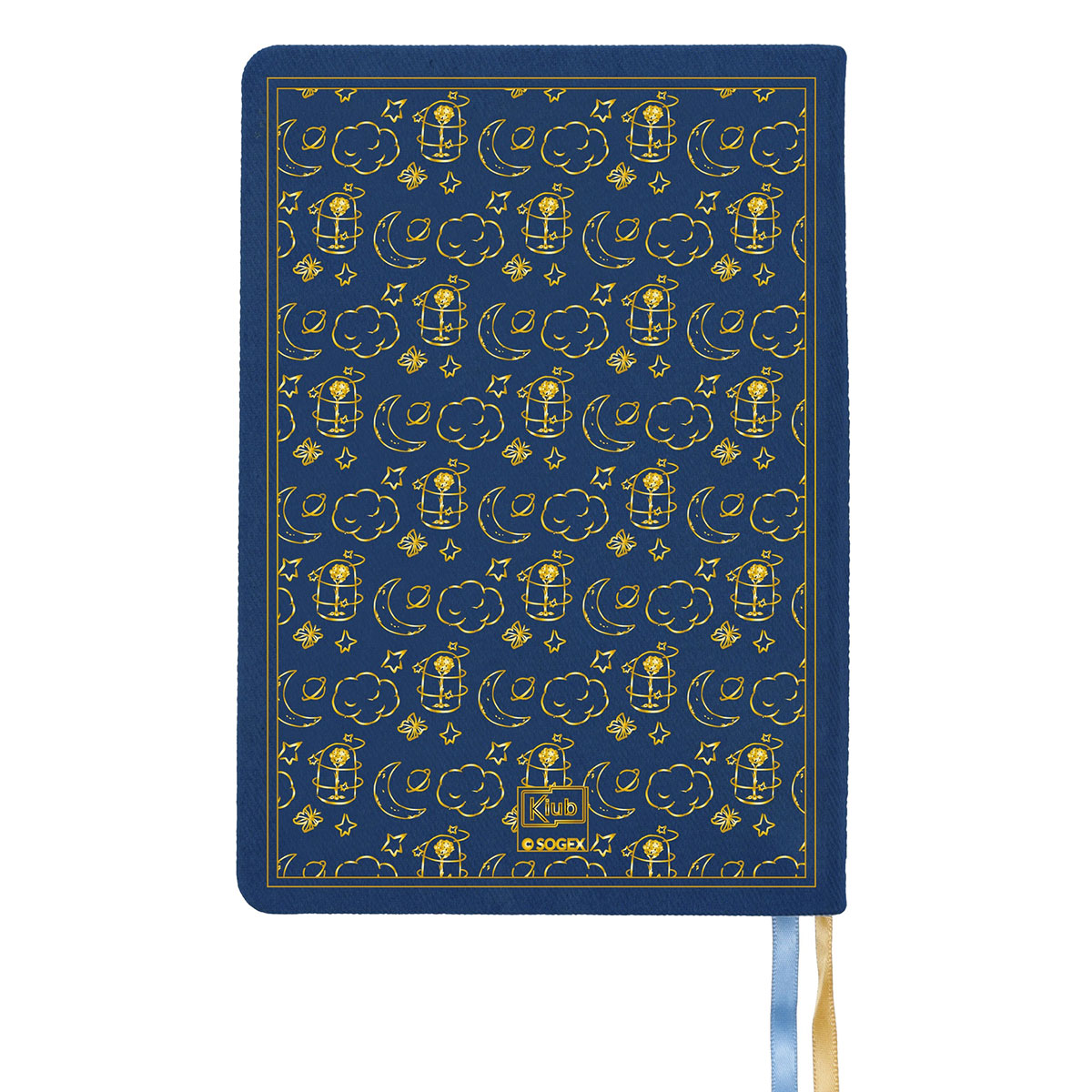 Carnet A5 Le Petit Prince bleu et dor� 160 pages