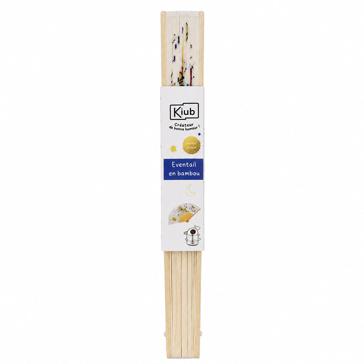 �ventail Le Petit Prince blanc en bambou