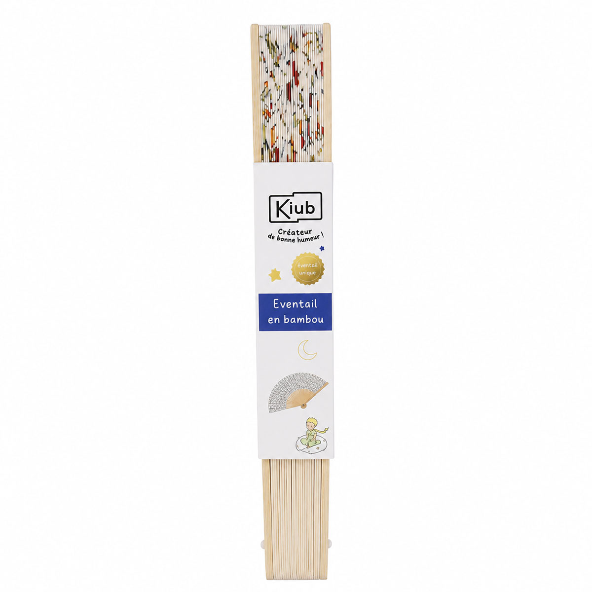 �ventail Le Petit Prince blanc motifs assortis
