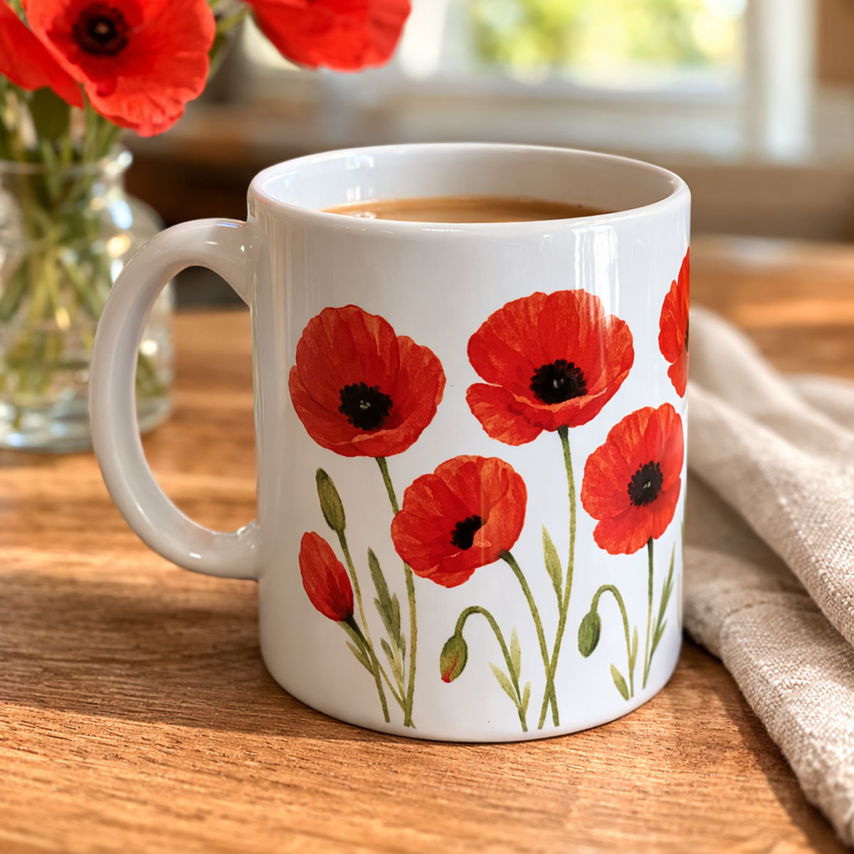 Mug Coquelicots � Mug en c�ramique 350 ml