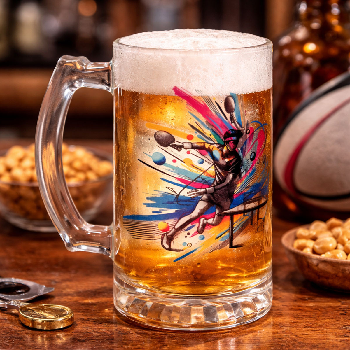 Chope � bi�re Ping-pong 470 ml � Verre � bi�re imprim� en France