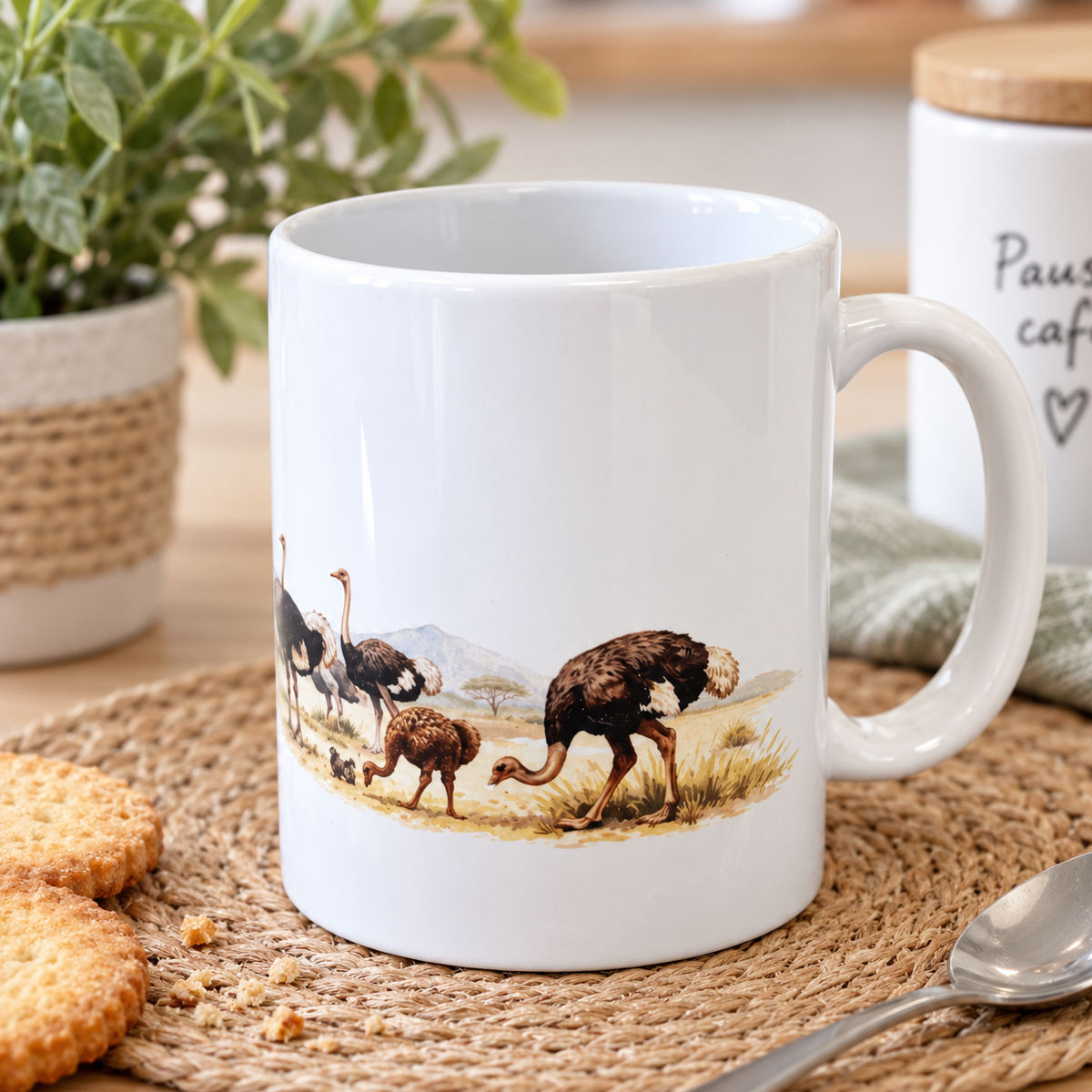 Mug autruches d�Afrique en c�ramique 300 ml