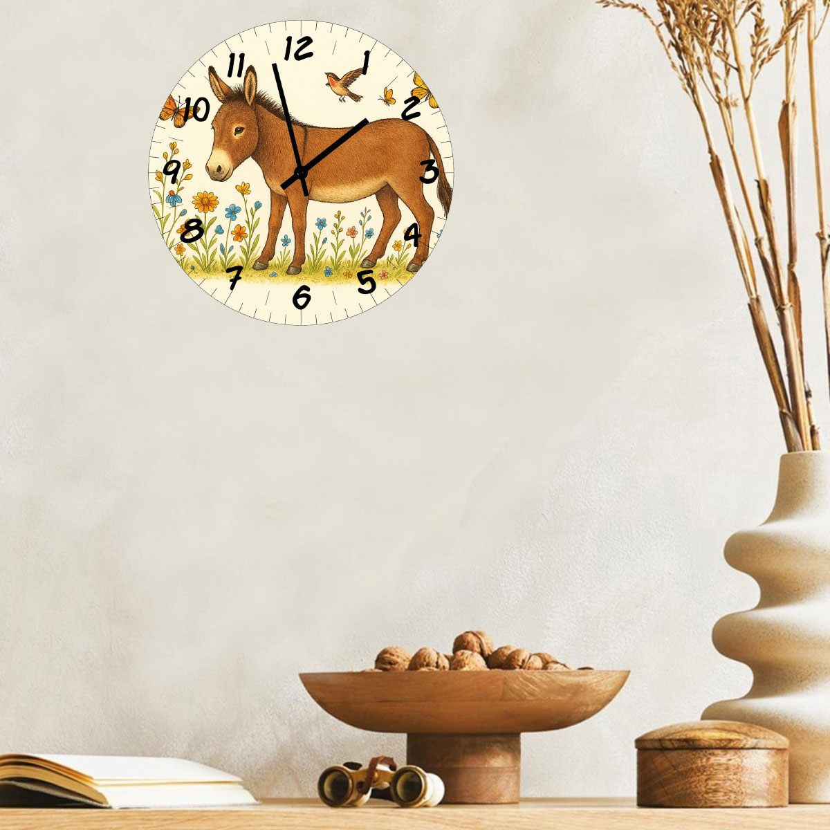 Horloge murale �ne en verre 29 cm