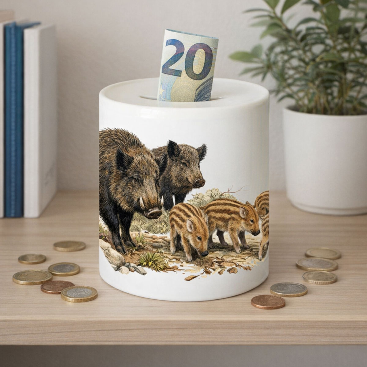 Tirelire sanglier en c�ramique 9,5 cm