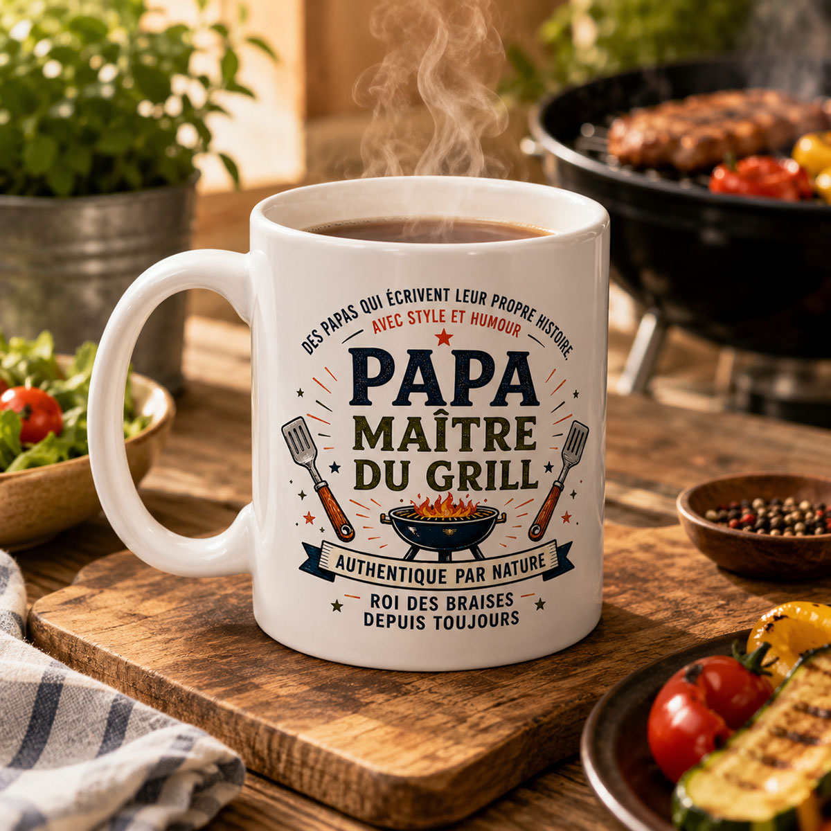 Mug Papa Ma�tre du Grill 350 ml � Cbkr�ation