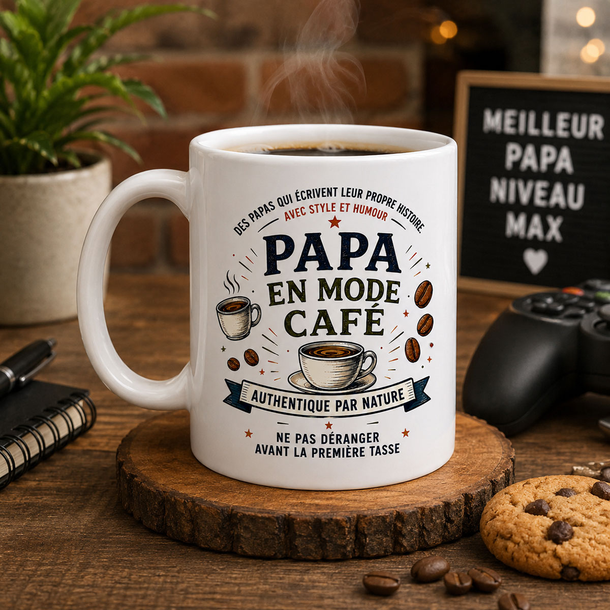 Mug Papa en mode caf� 350 ml � Cbkr�ation