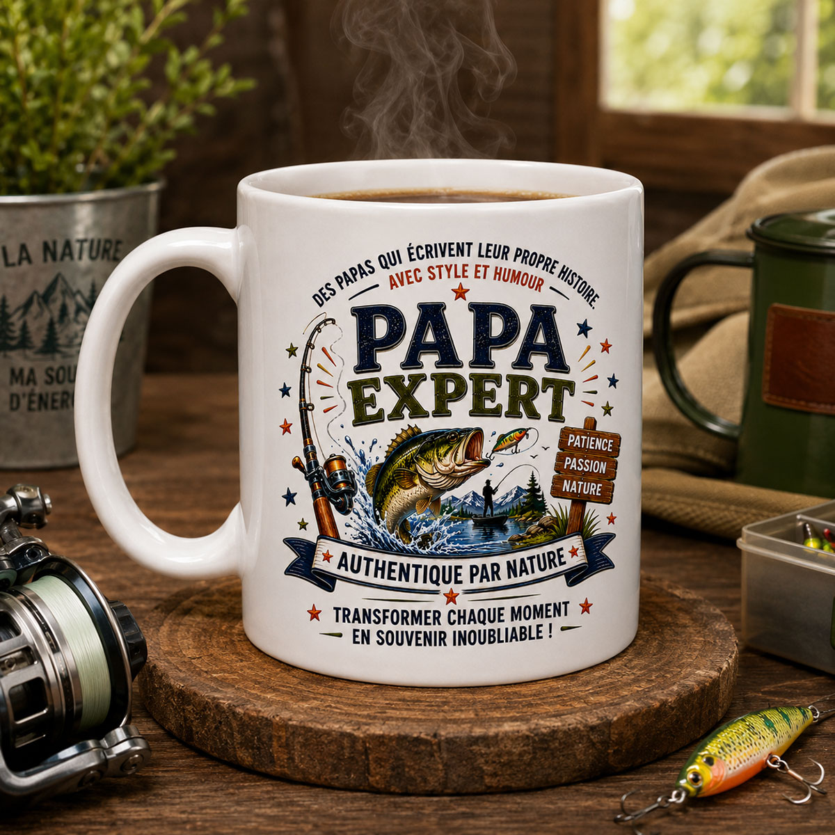 Mug Papa Expert P�cheur 350 ml � Cbkr�ation