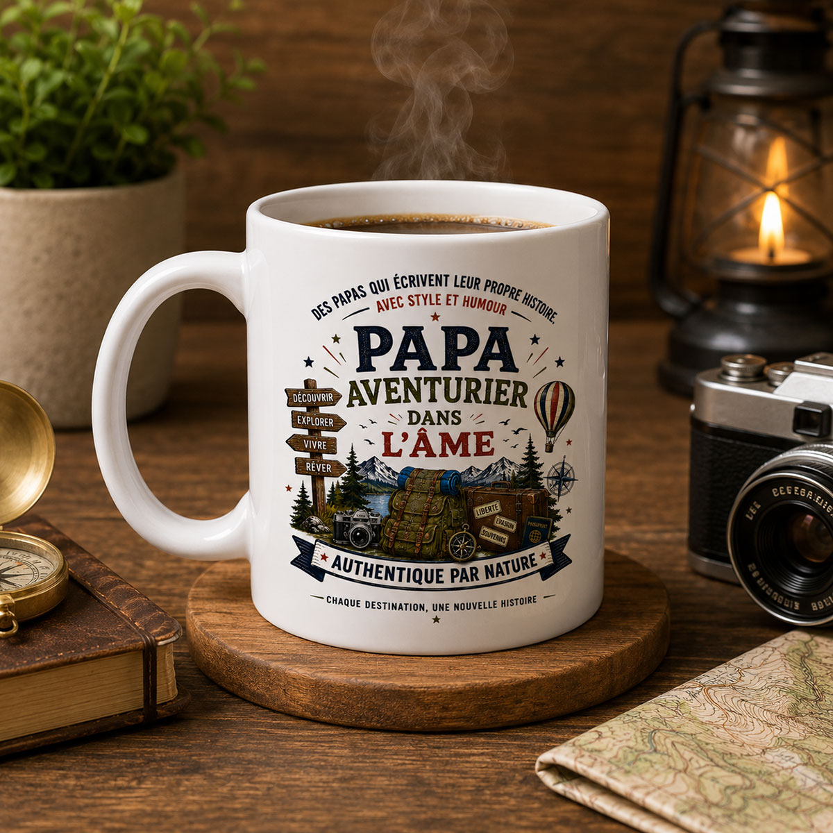 Mug Papa Aventurier dans l��me 350 ml � Cbkr�ation
