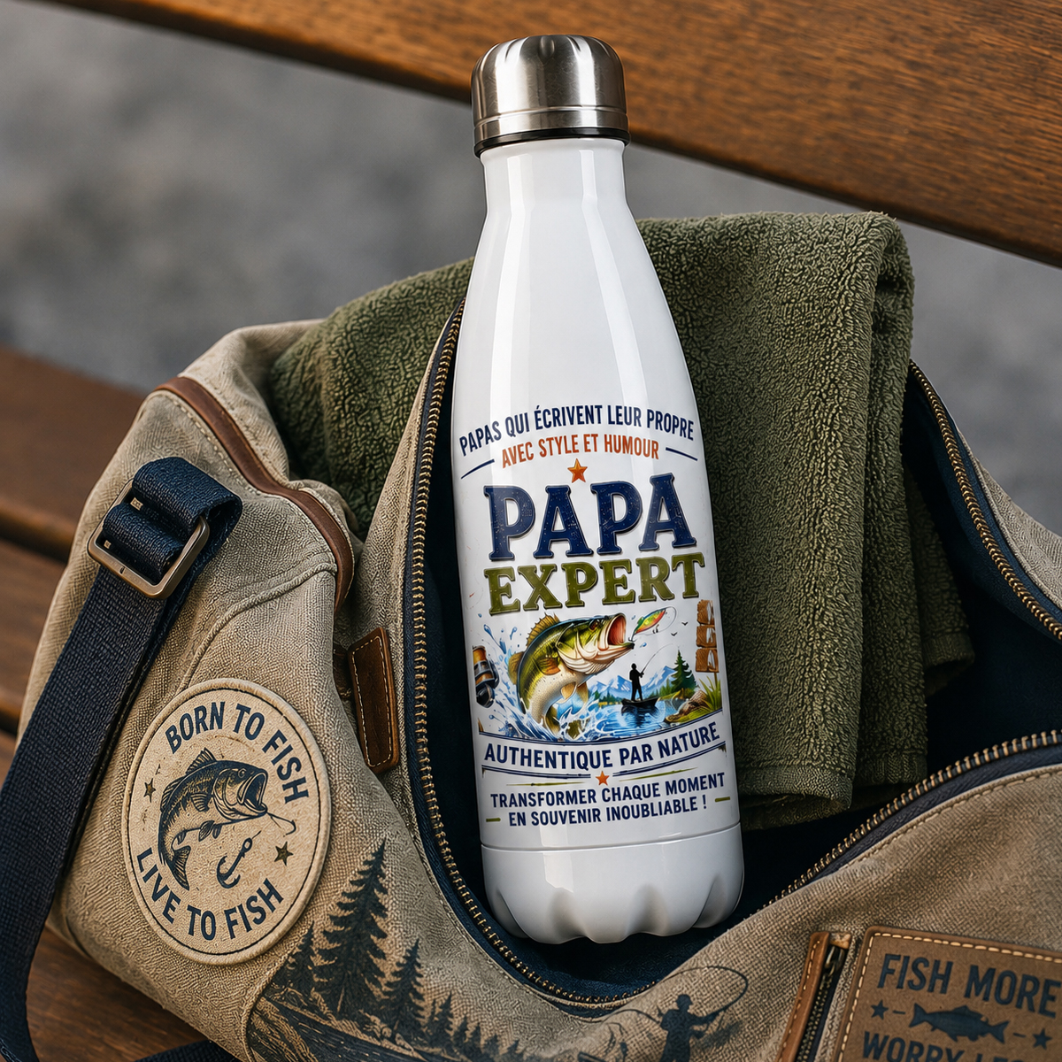 Bouteille Isotherme Papa Expert P�che � CBKr�ation 500 ml