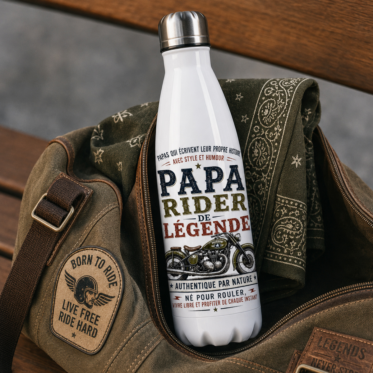 Bouteille Isotherme Papa Rider de L�gende � Cbkr�ation 500 ml