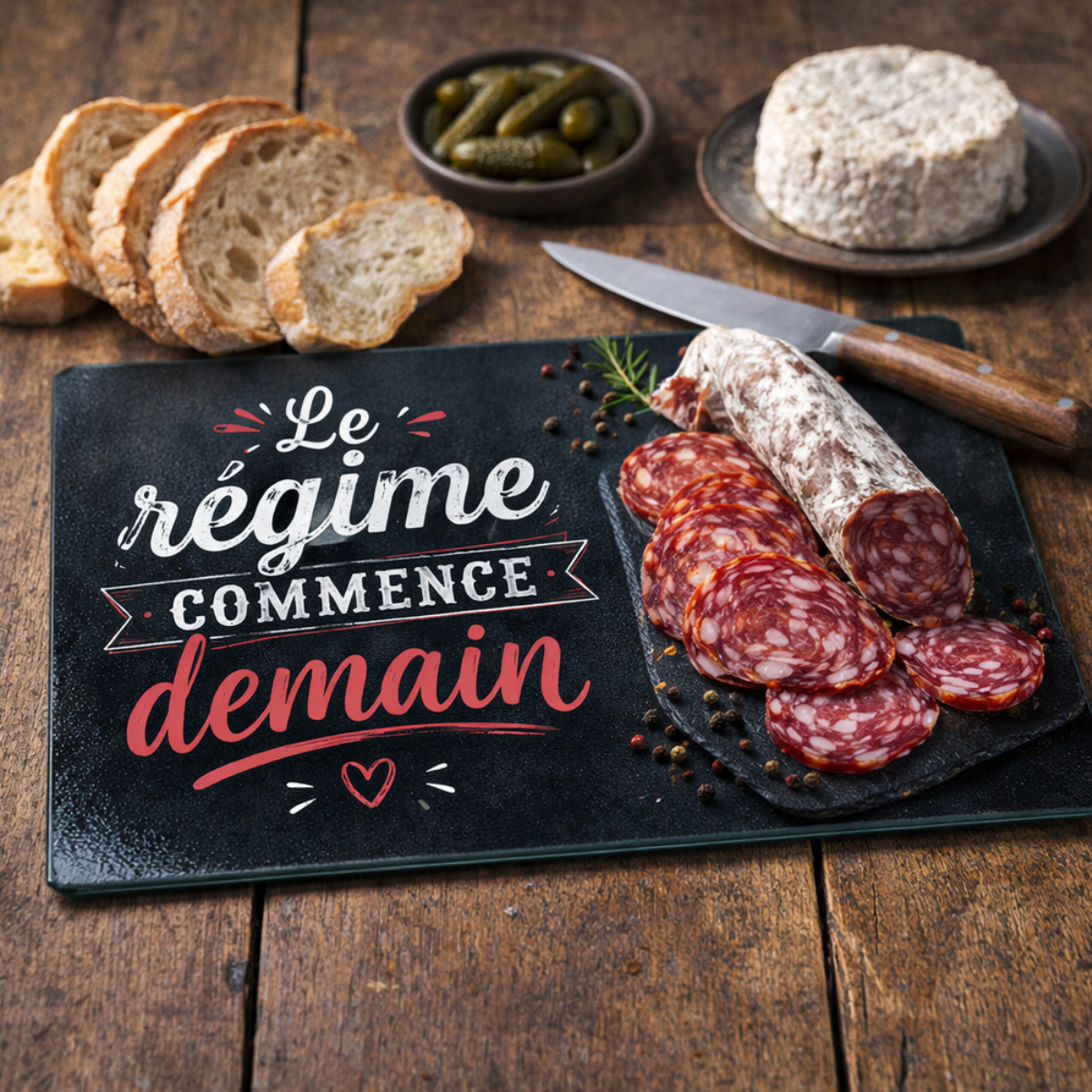 Planche � D�couper en Verre Le R�gime Commence Demain