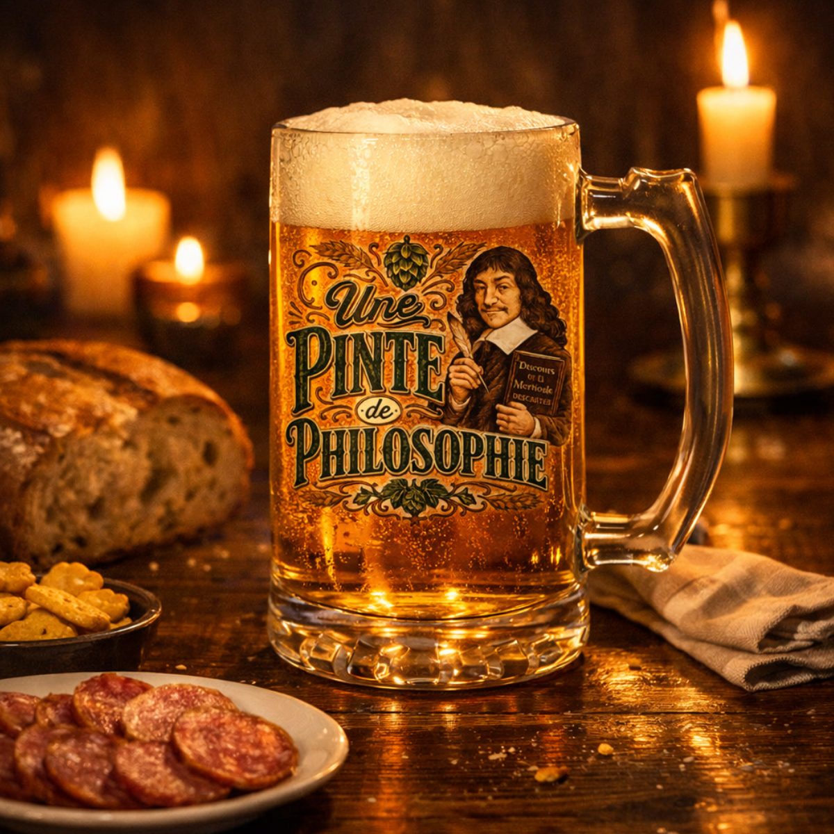 Chope � bi�re � Une Pinte de Philosophie � Descartes 480 ml