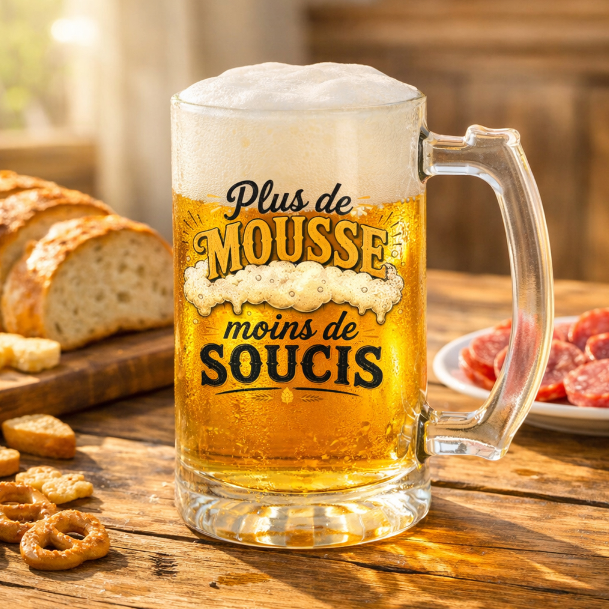 Chope � bi�re � Plus de Mousse, Moins de Soucis � 480 ml