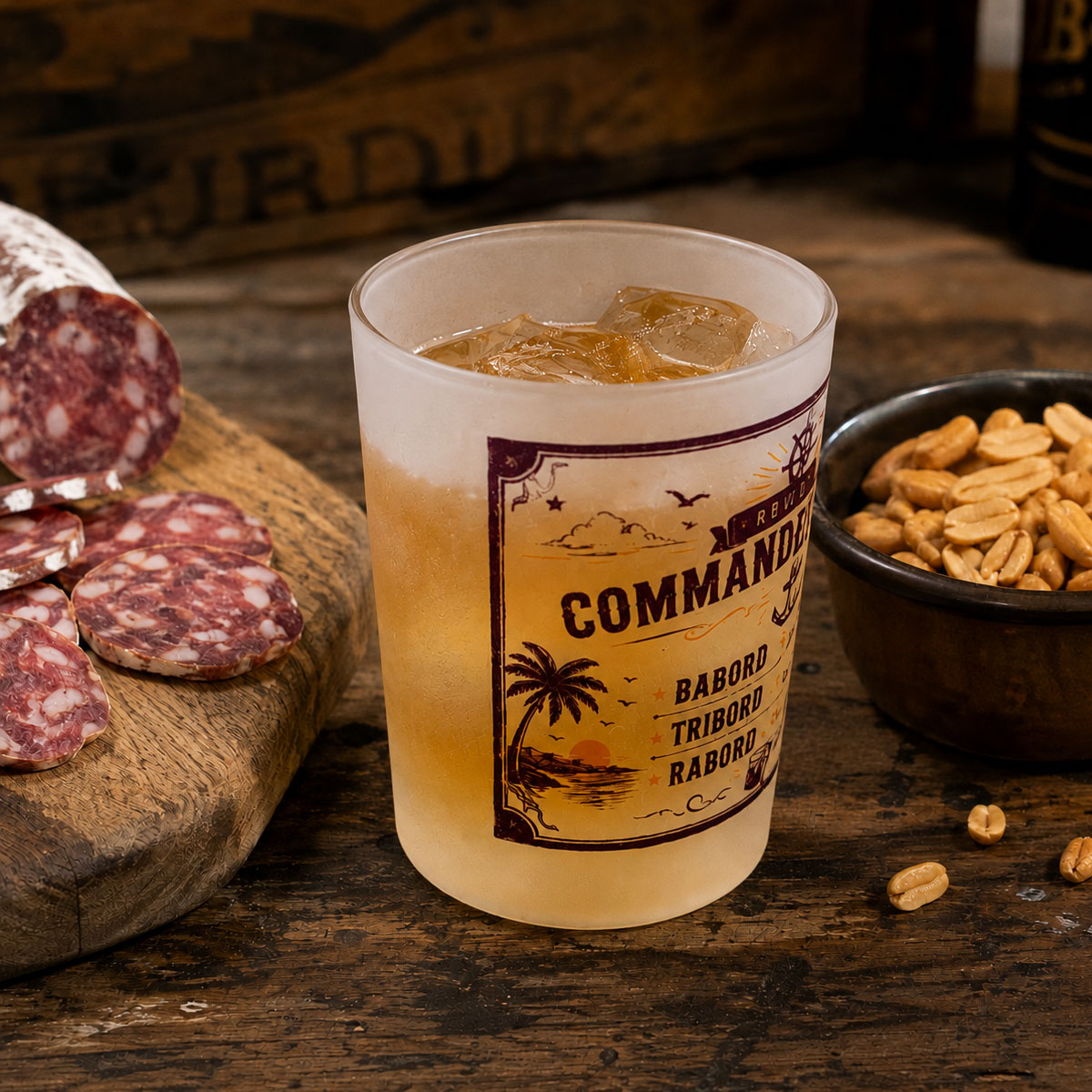 Verre imprim� commandant de bar ap�ro 280 ml