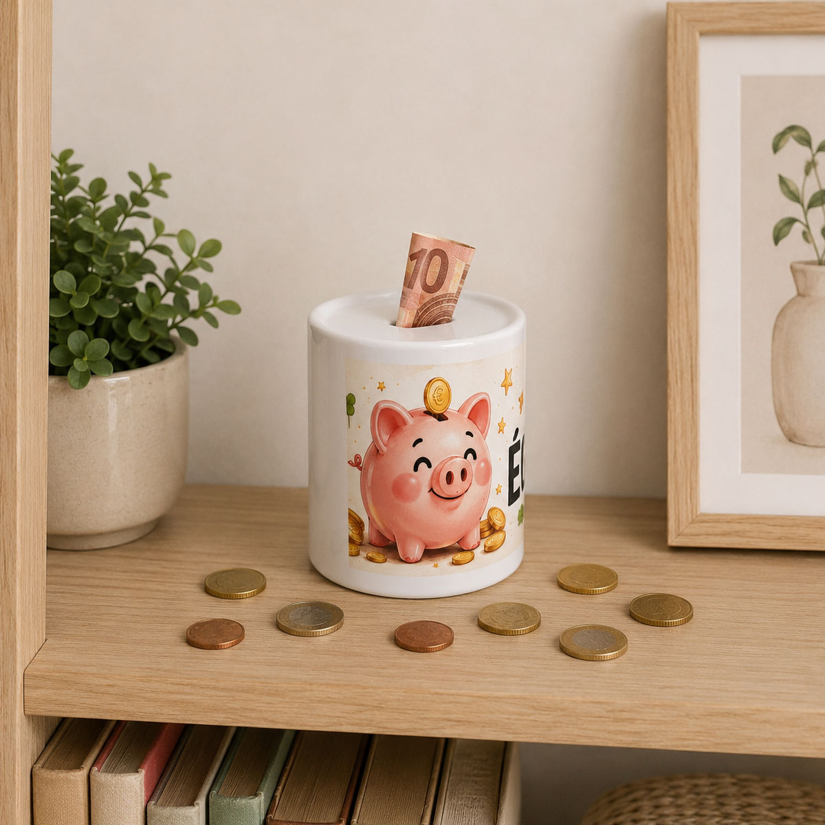 Tirelire mes petites �conomies cochon porte-bonheur