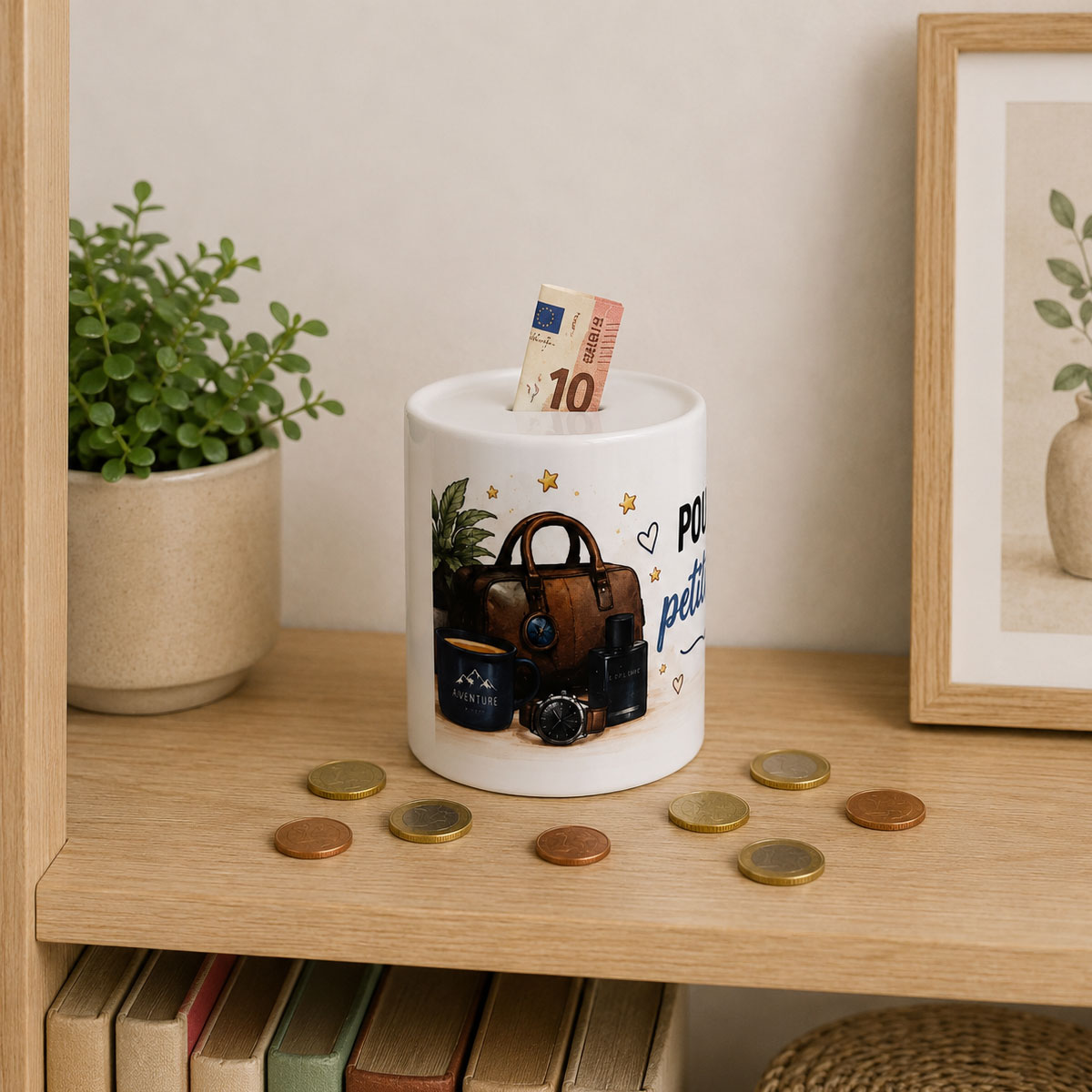 Tirelire homme pour mes petits plaisirs en c�ramique