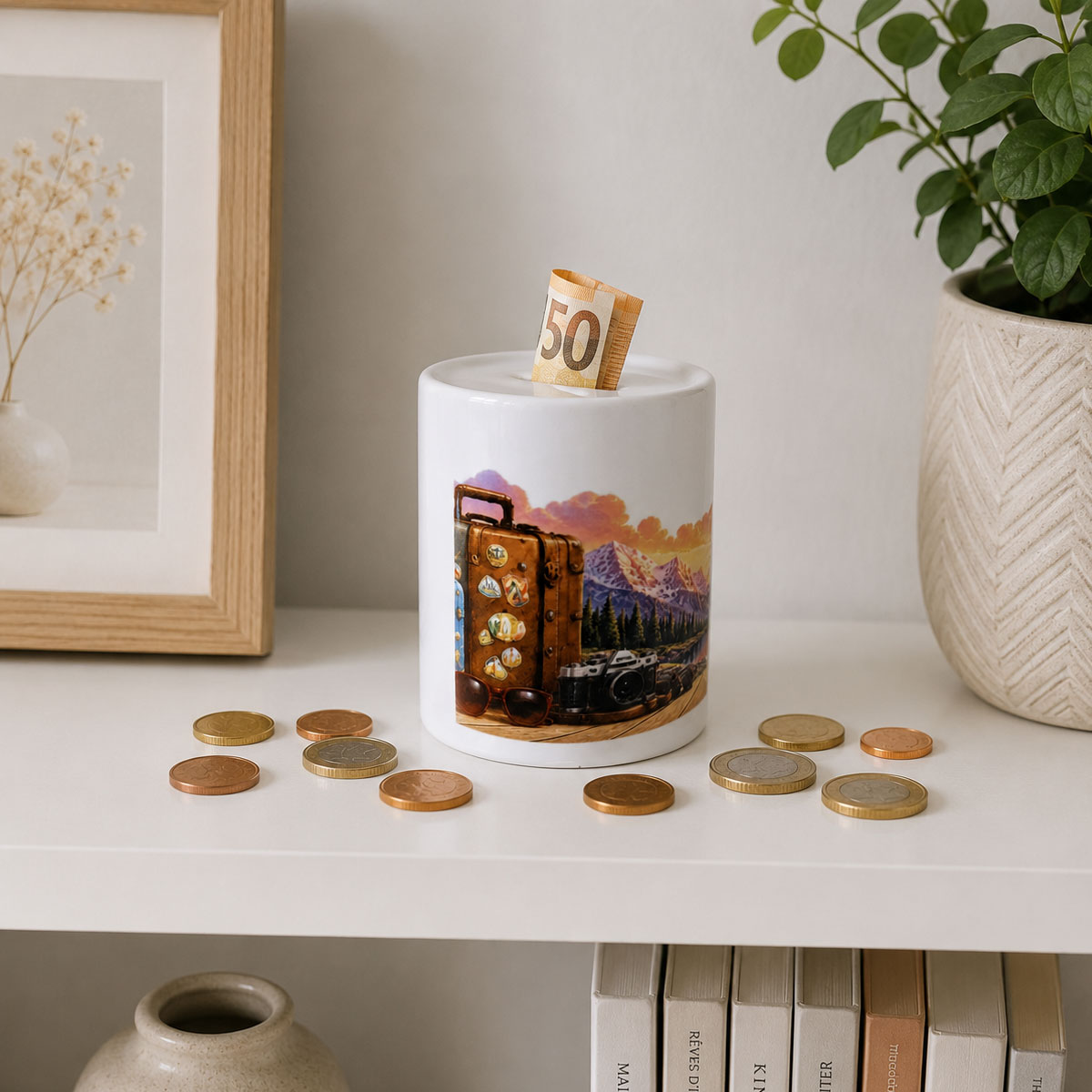 Tirelire c�ramique Notre voyage de r�ve cadeau
