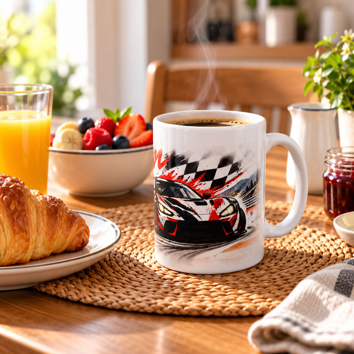 Mug passion sport auto racing 300 ml en c�ramique