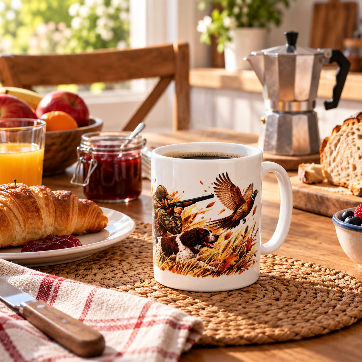 Mug passion chasse faisan automne 300 ml en c�ramique