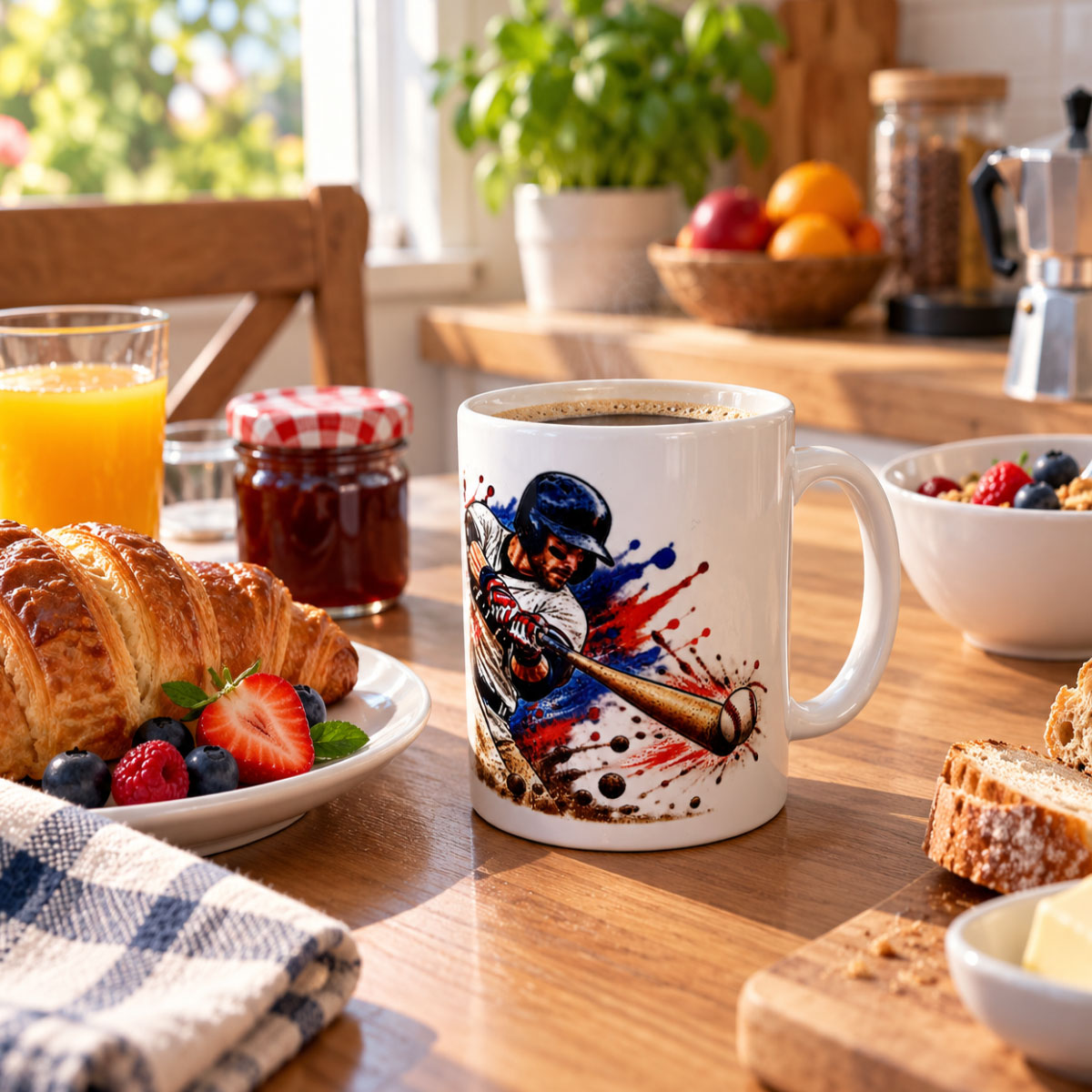 Mug baseball vintage 300 ml en c�ramique cadeau sportif