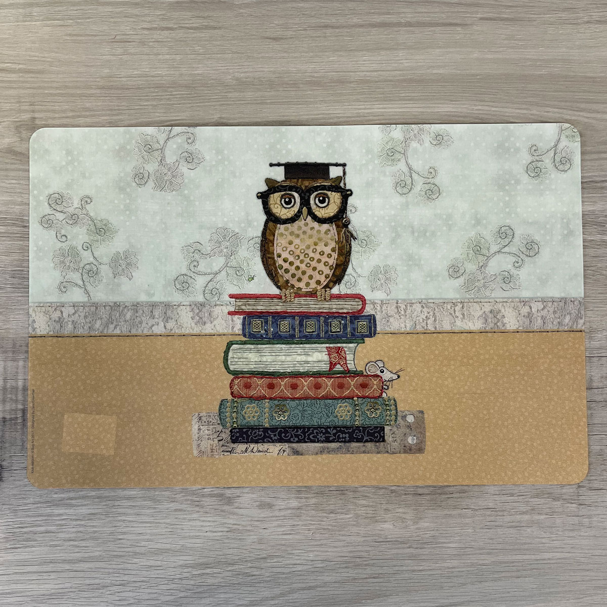 Set de table Kiub collection Bug Art Amys - Chouette sur livres