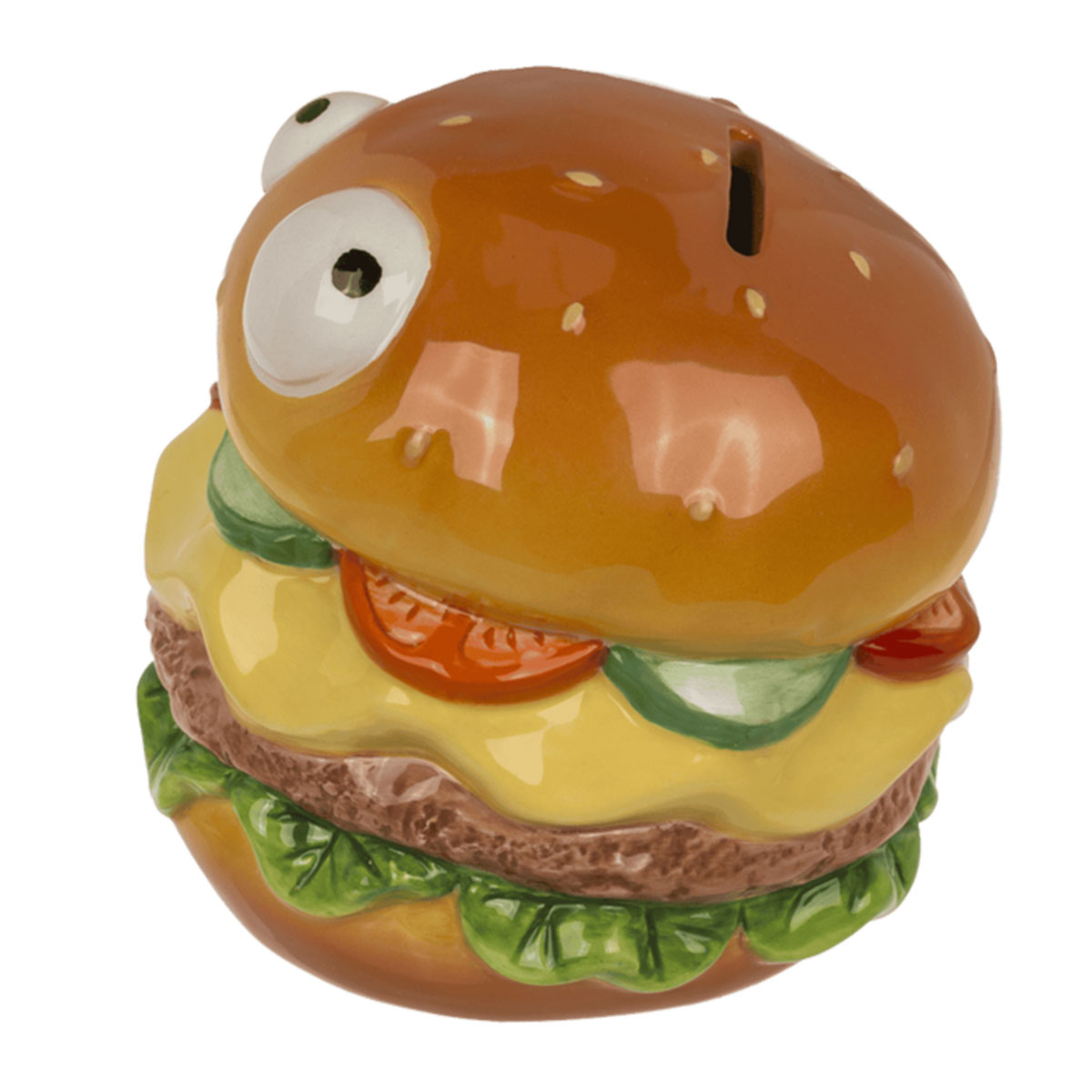 Tirelire Burger Rigolo � 12 x 11 cm