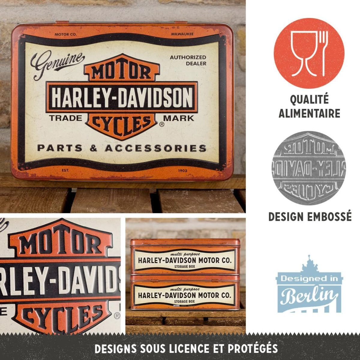 Maxi bote mtal vintage  Harley Davidson Parts and Accessories